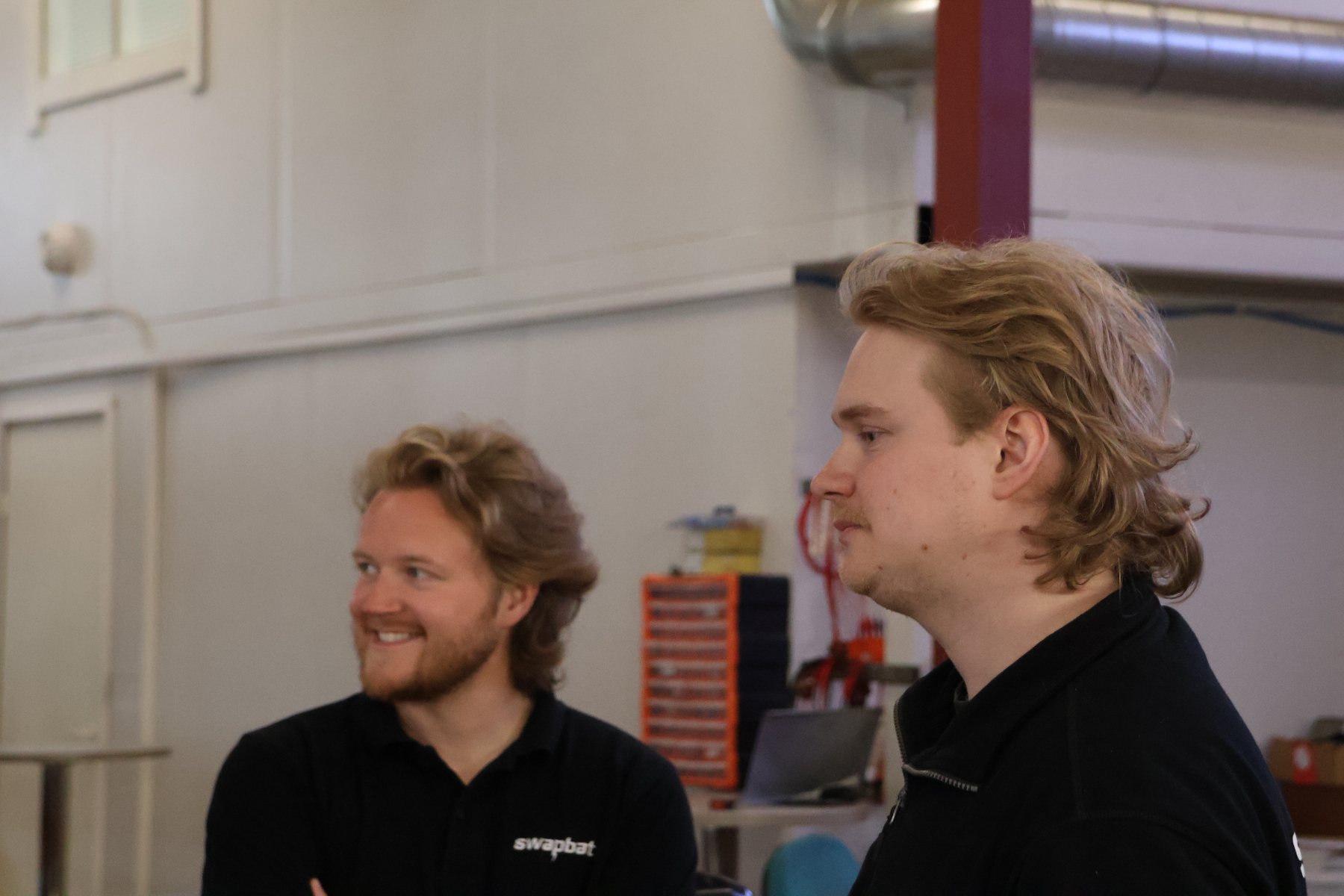 The Swapbat team at work in the workshop